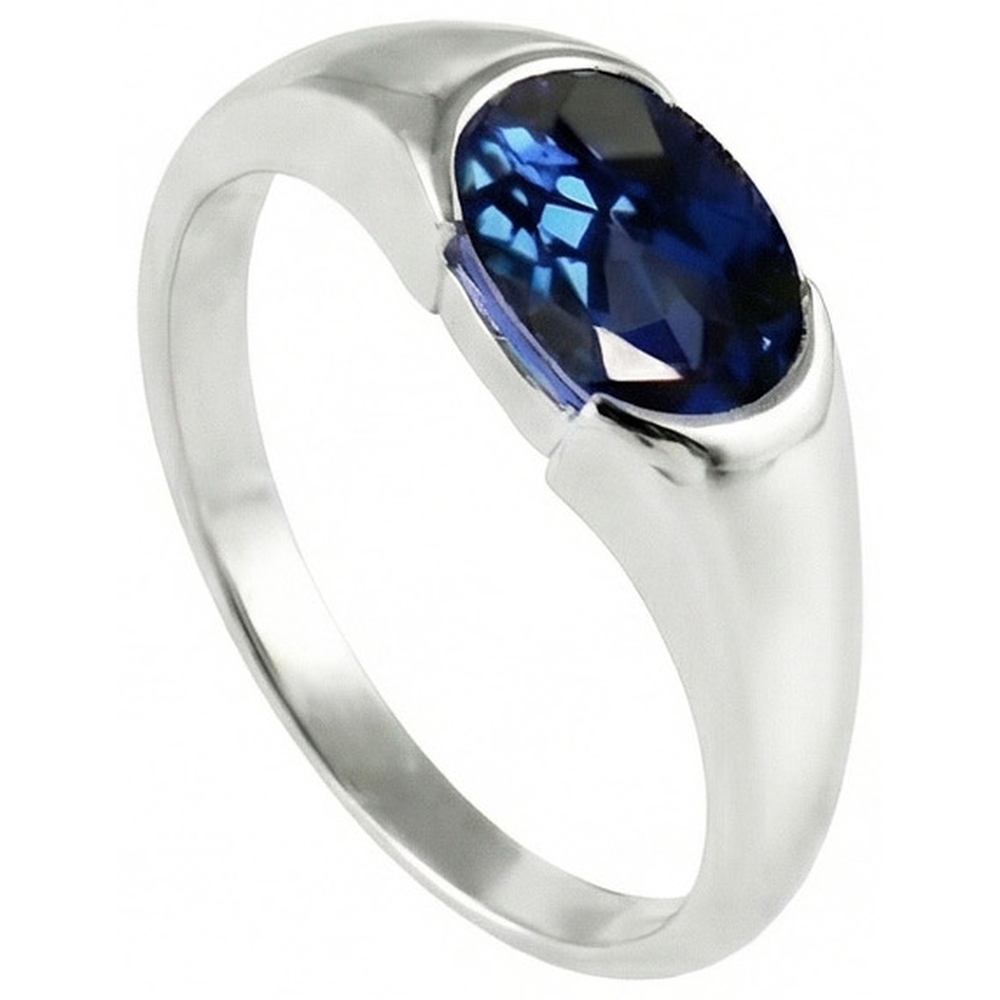 vero oval diamante 2carati anello vista dall'alto