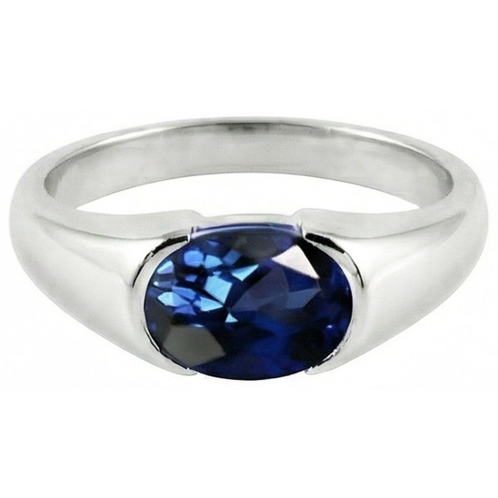 vero oval diamante 2carati anello angolo laterale
