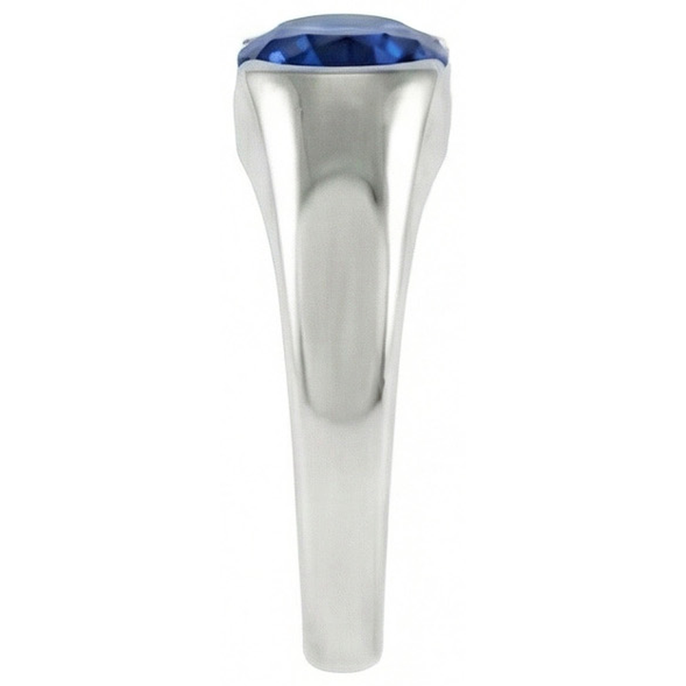 vero oval diamante 2carati anello vista di profilo