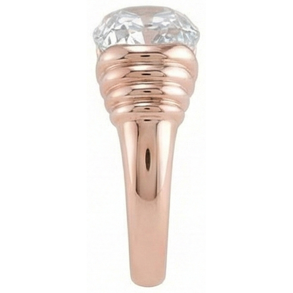 vero cushion diamante 2.25carati anello vista di profilo