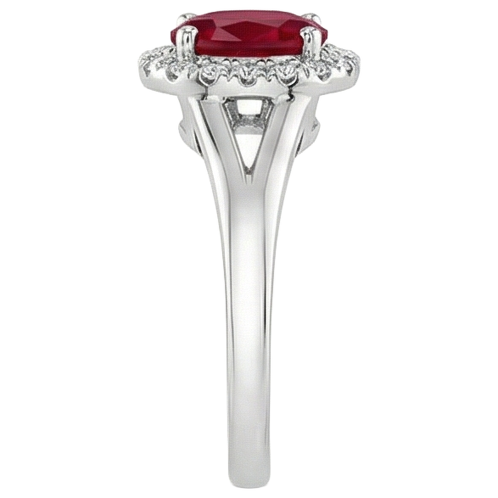 vero oval diamante 3.25carati anello vista dall'alto