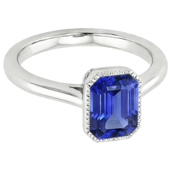 Anello Taglio Radiante Zaffiro
