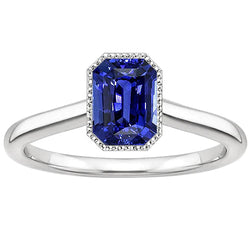 Anello Taglio Radiante Zaffiro