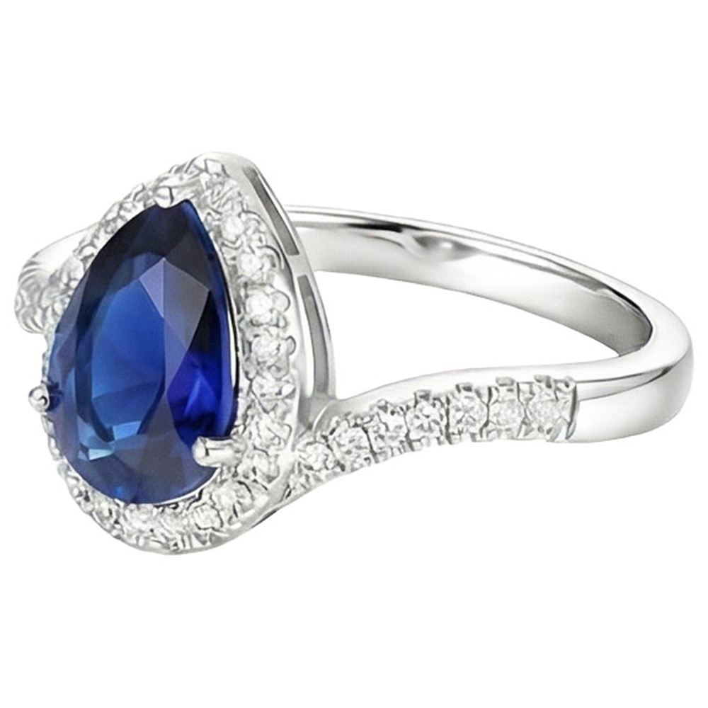 vero round diamante 4carati anello vista di profilo