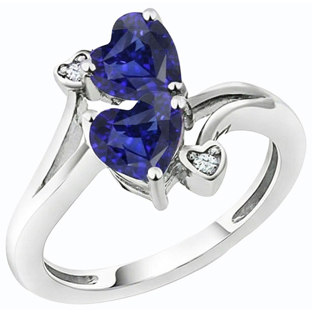 vero heart diamante 3.25carati anello angolo laterale