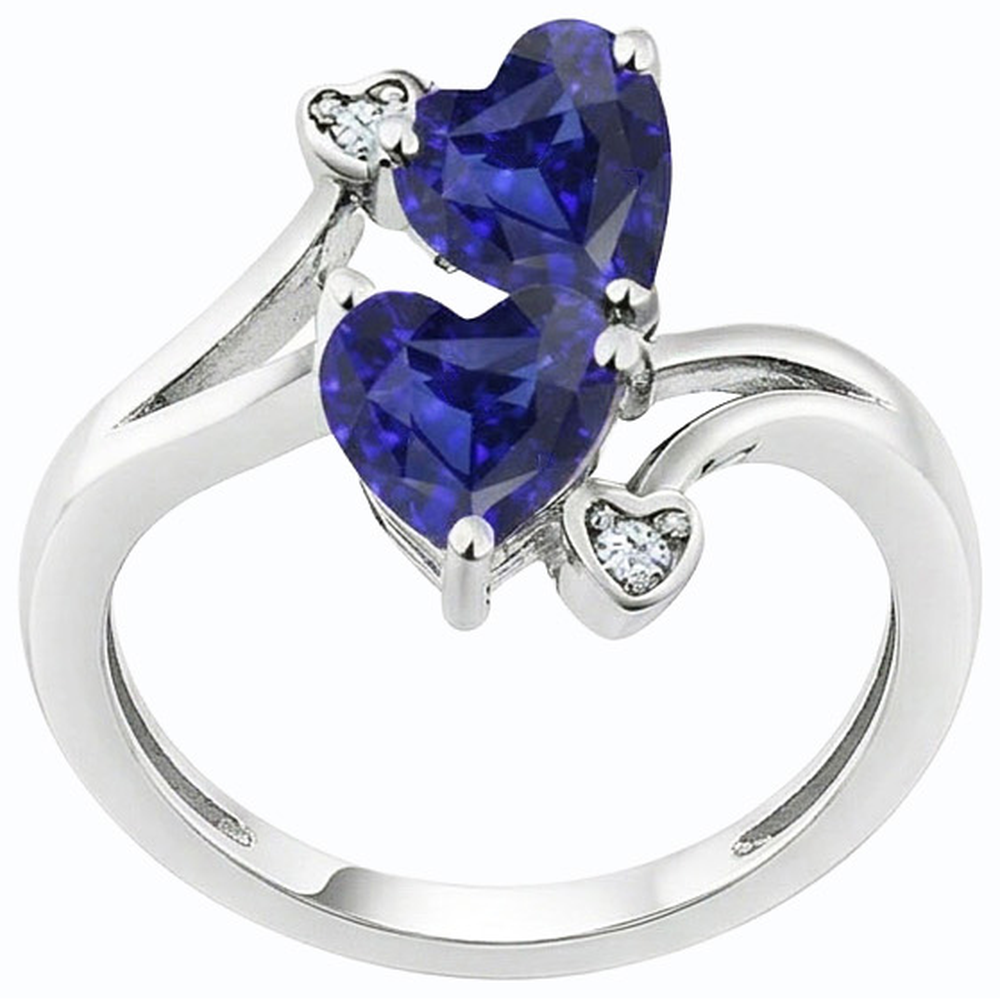 vero heart diamante 3.25carati anello vista dall'alto