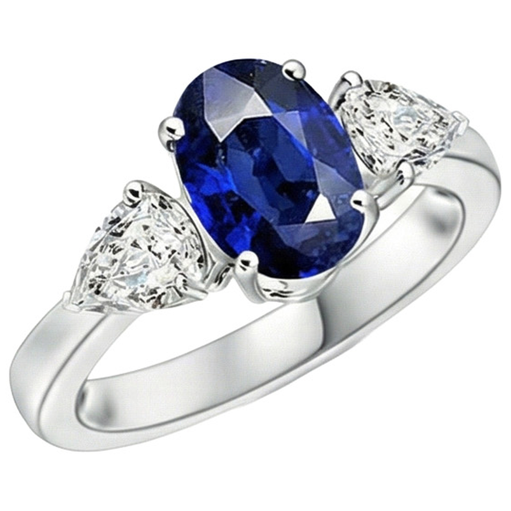 vero oval diamante 5.50carati anello dettaglio ravvicinato