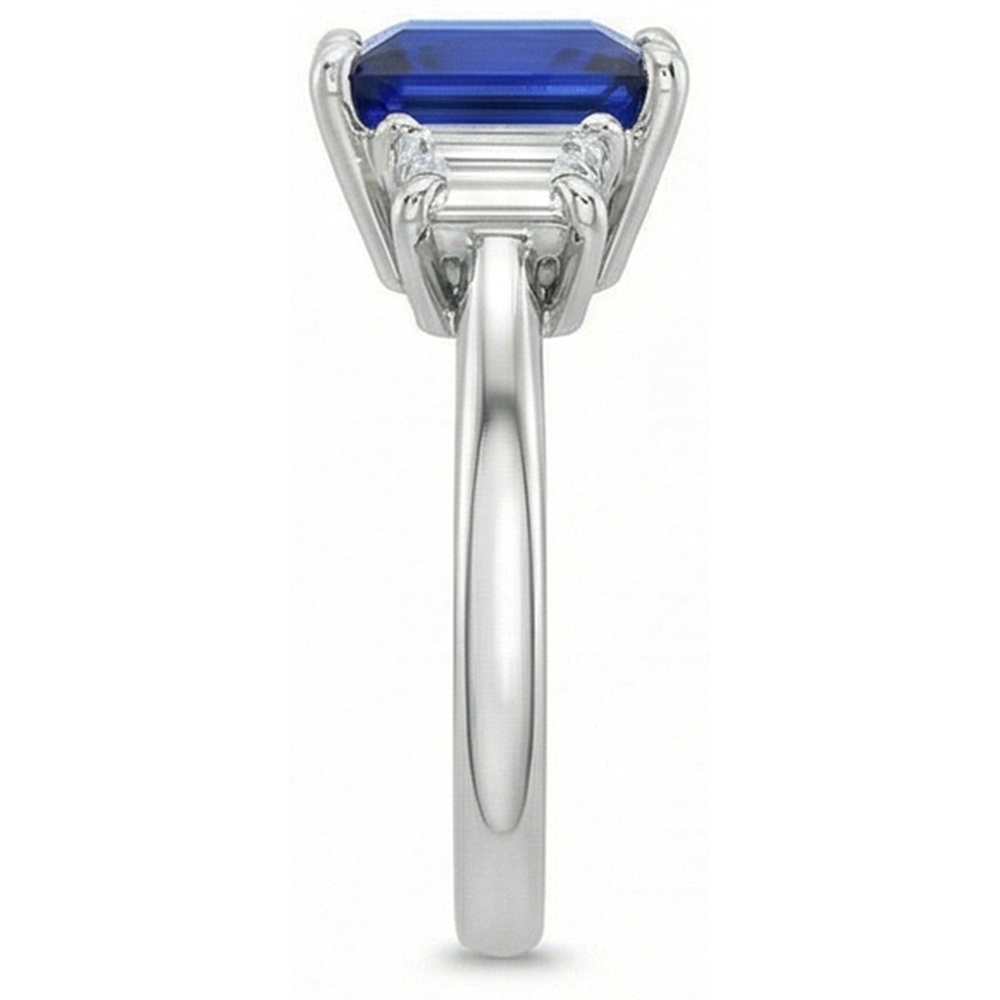 vero princess diamante 5.25carati anello su bianco