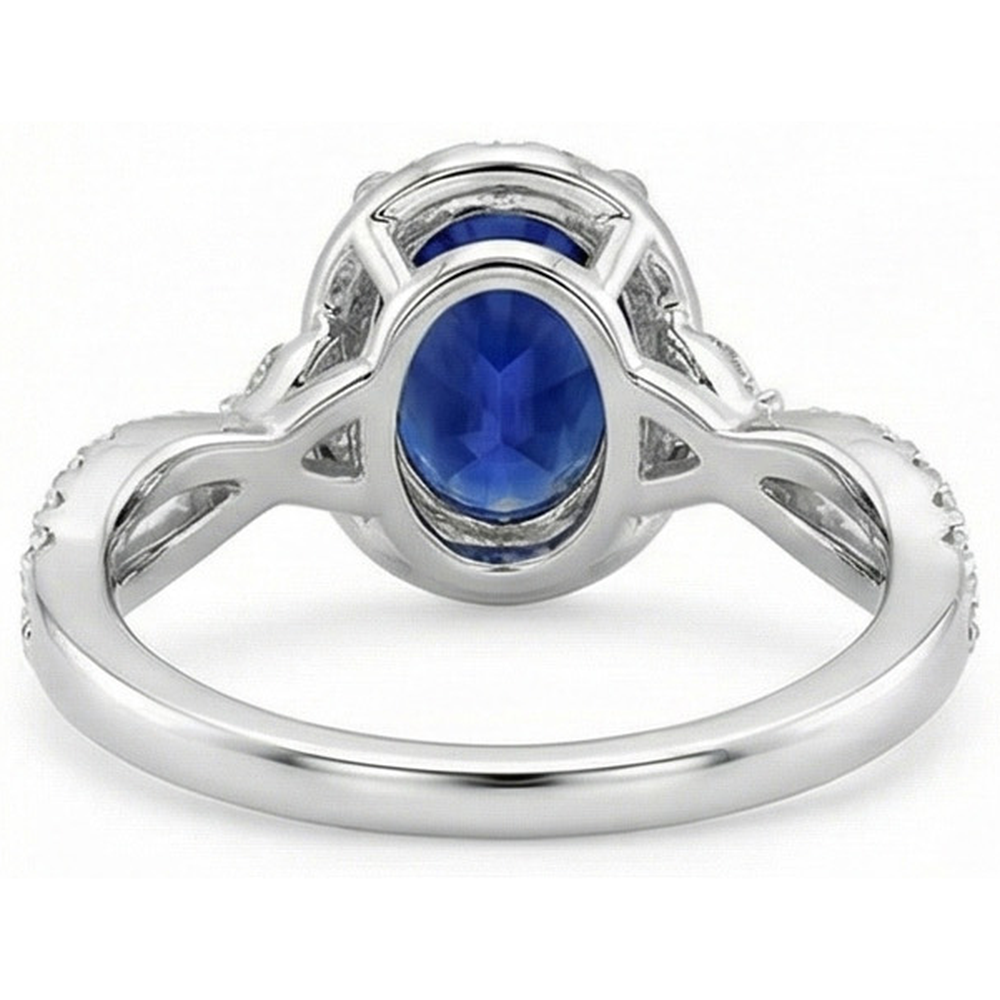 vero marquise diamante 5carati anello tre quarti