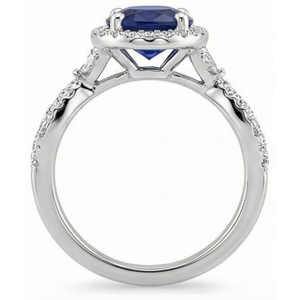 vero marquise diamante 5carati anello dettaglio fascia