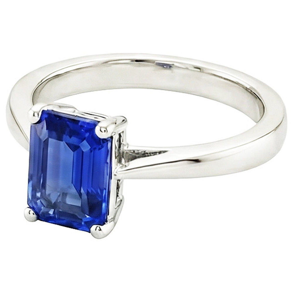vero emerald diamante 2carati anello vista di profilo