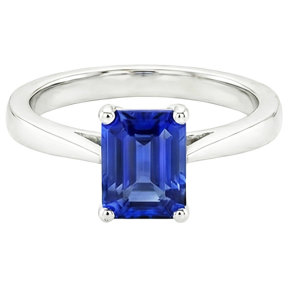 vero emerald diamante 2carati anello su bianco