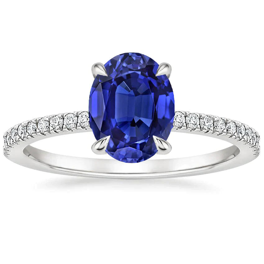 Anello Zaffiro Con Diamanti