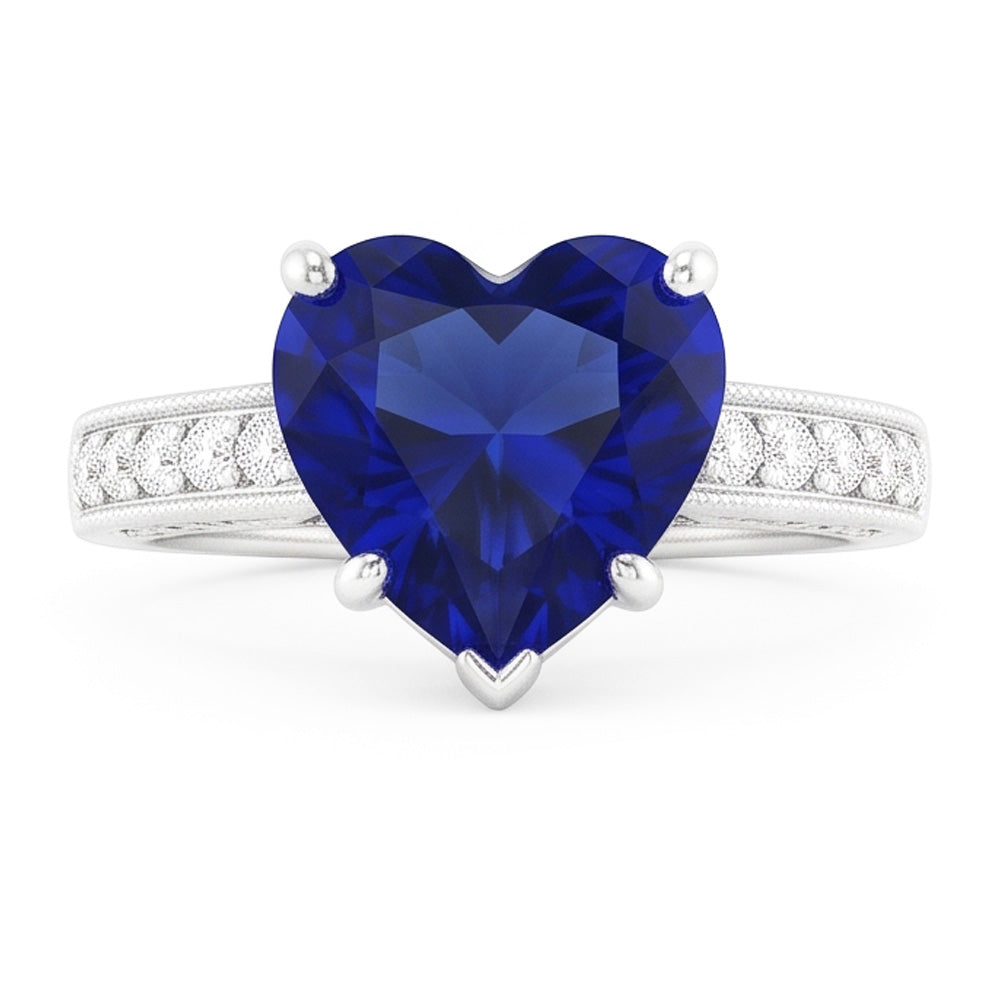 Anello Zaffiro Taglio Cuore