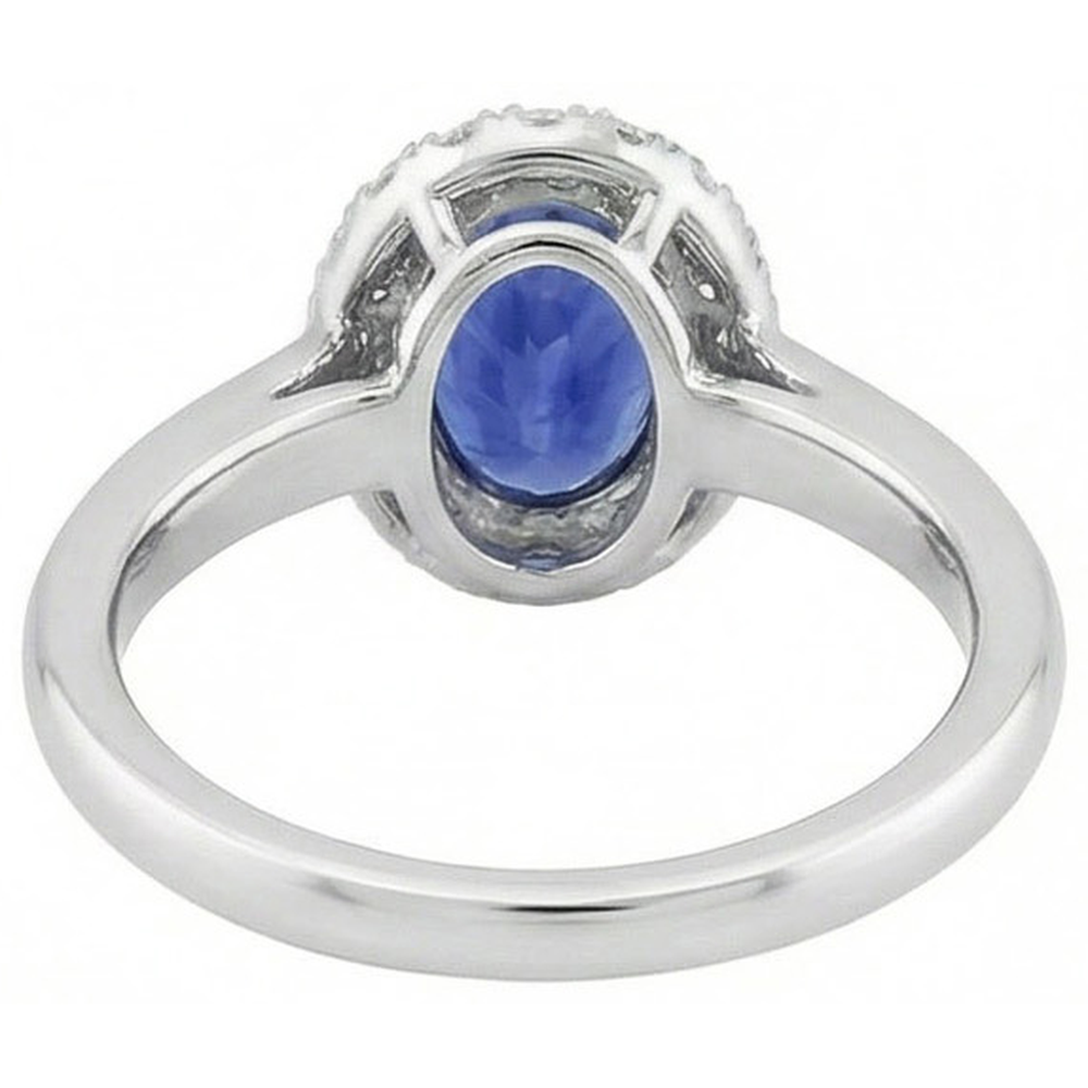 vero round diamante 2carati anello vista di profilo