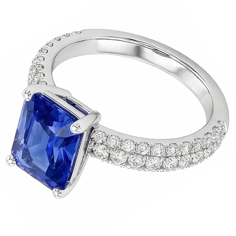 Anello Zaffiro Taglio Radiante