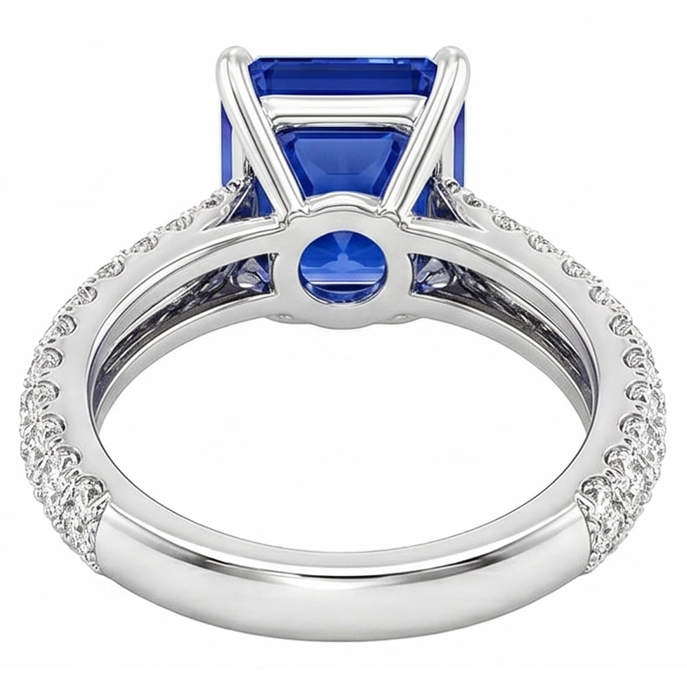 Anello Zaffiro Taglio Radiante