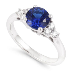 Anello Zaffiro Taglio Rotondo