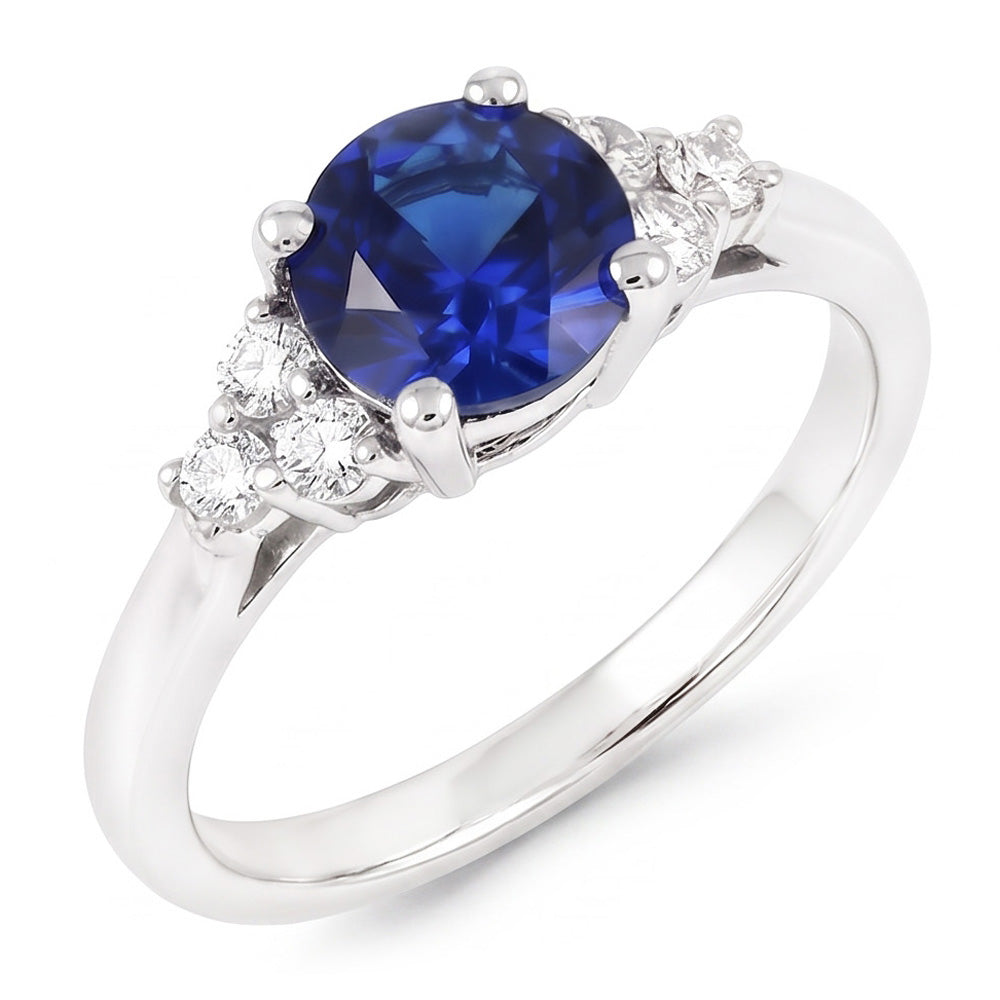 Anello Zaffiro Taglio Rotondo