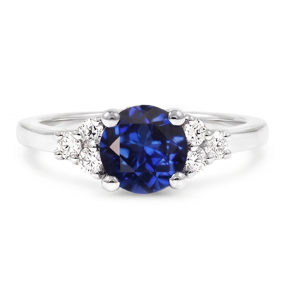 Anello Zaffiro Taglio Rotondo