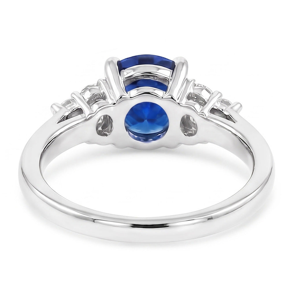 Anello Zaffiro Taglio Rotondo