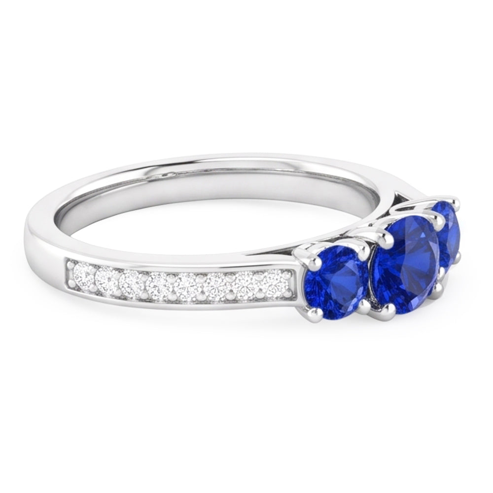 Anello Zaffiro Vero 1.10 Carati