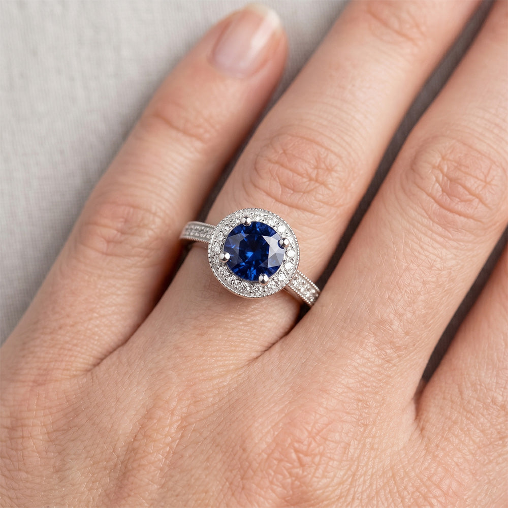 Anello Zaffiro Vero 1.50 Carati