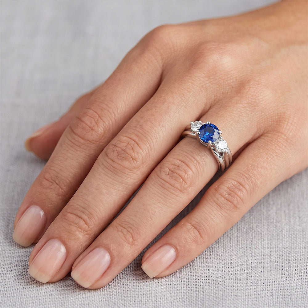 Anello Zaffiro Vero 1.75 Carati