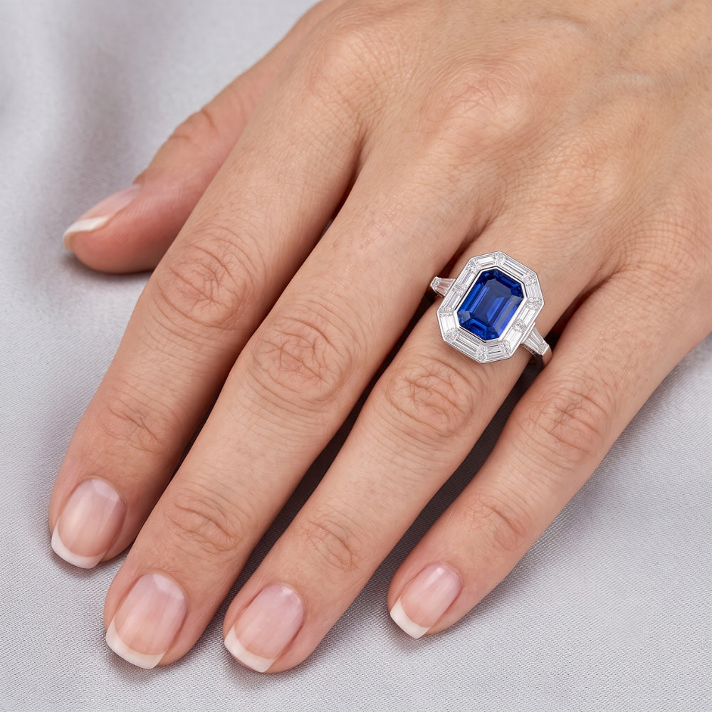 Anello Zaffiro Vero 3.50 Carati