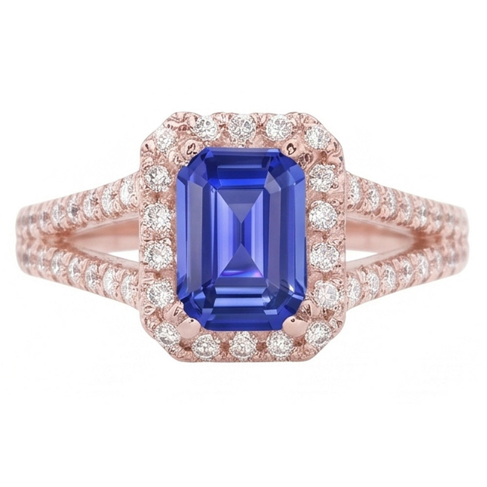 Anello Zaffiro Vero 3 Carati