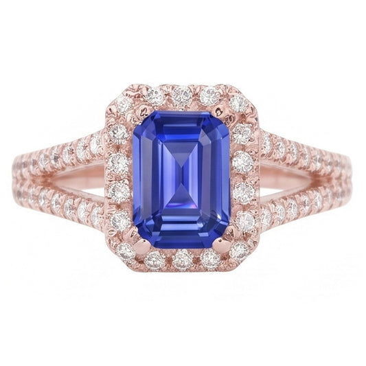 Anello Zaffiro Vero 3 Carati