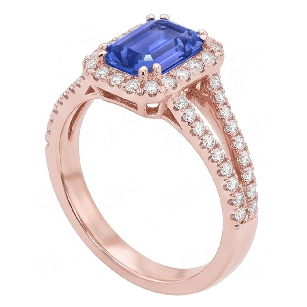 Anello Zaffiro Vero 3 Carati