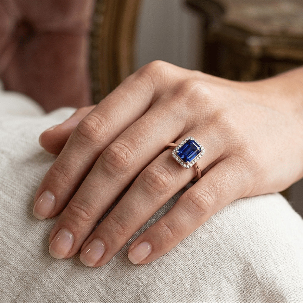 Anello Zaffiro Vero 3 Carati