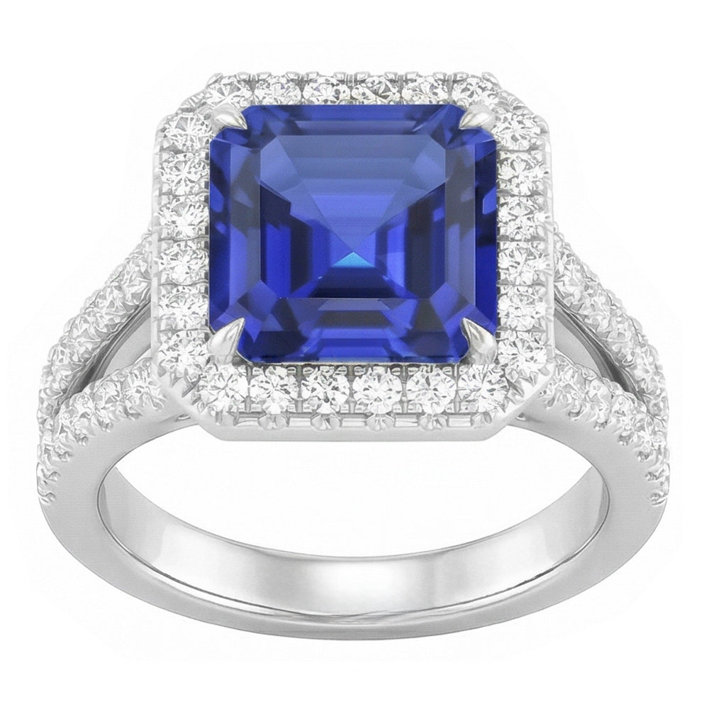 Anello Zaffiro Vero 4 Carati