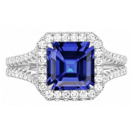 Anello Zaffiro Vero 4 Carati