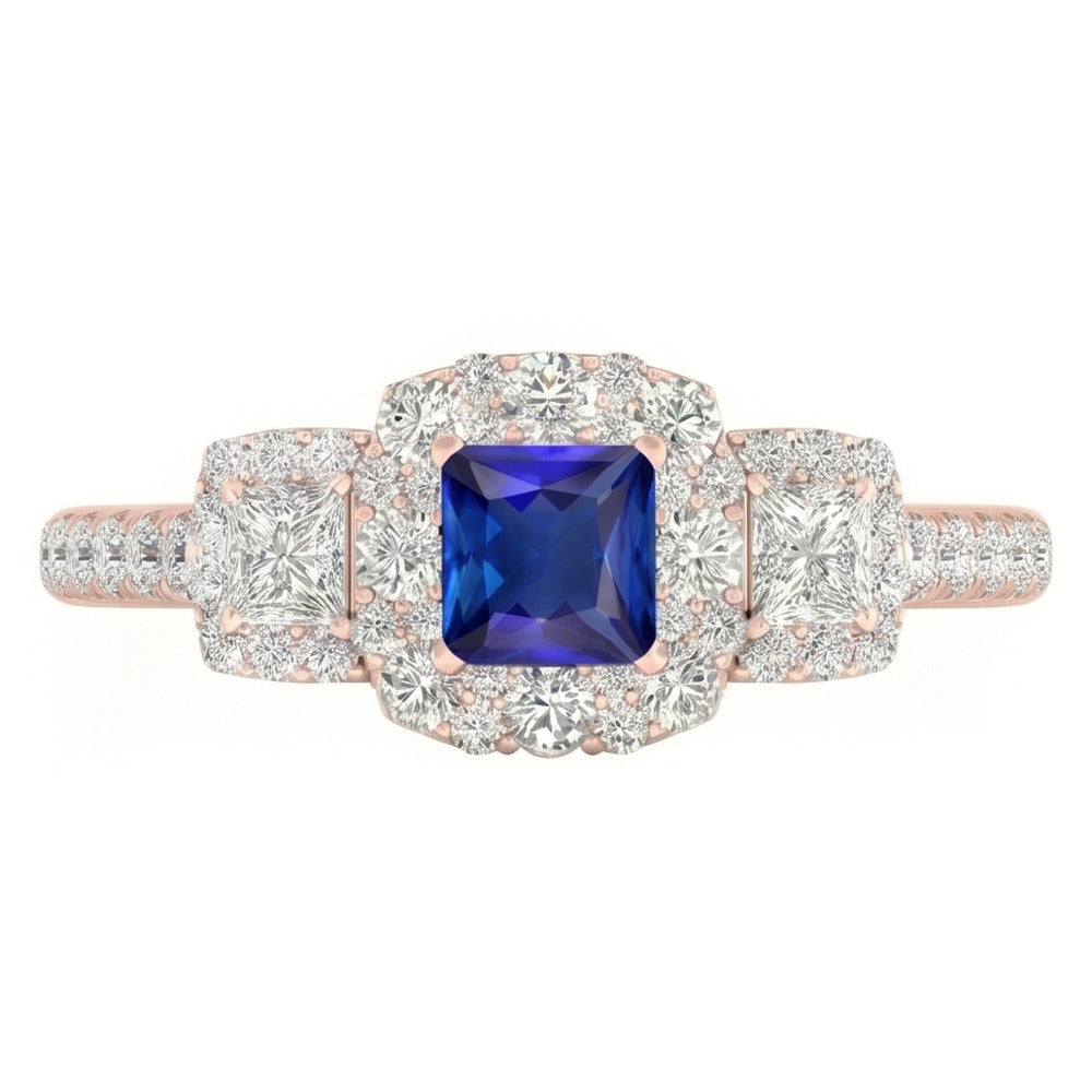 Anello Zaffiro Vero 5 Carati