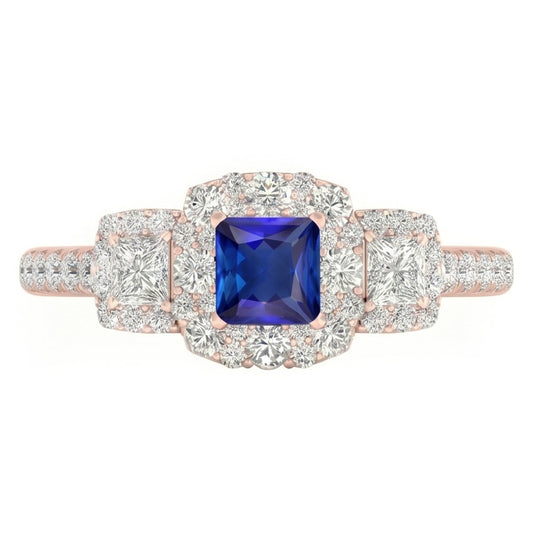 Anello Zaffiro Vero 5 Carati