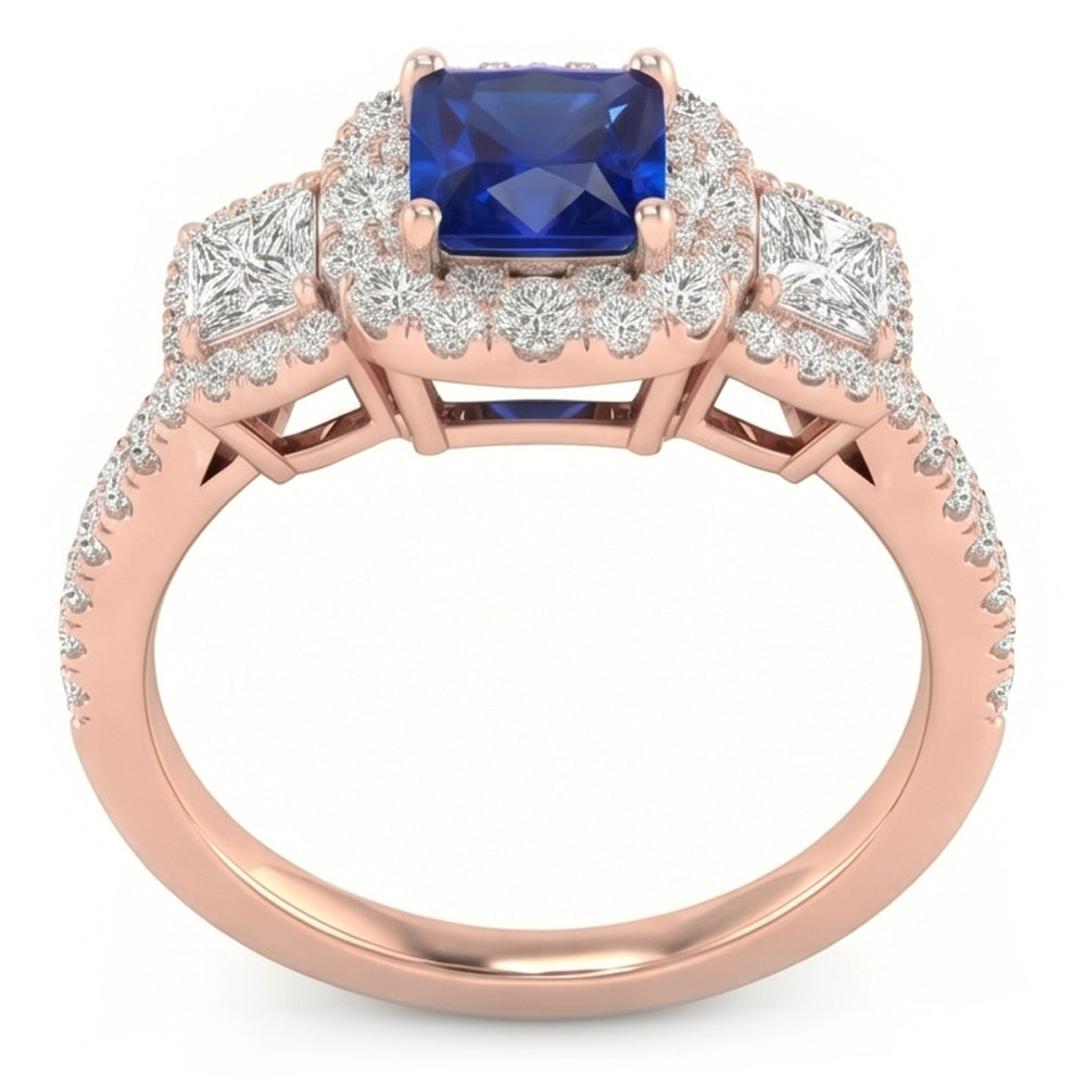 Anello Zaffiro Vero 5 Carati