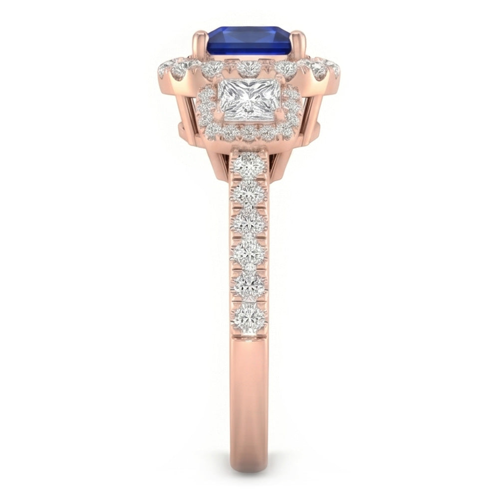 Anello Zaffiro Vero 5 Carati