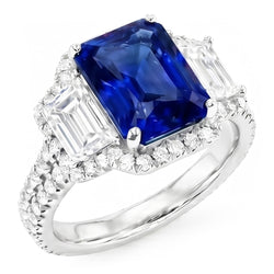 Anello Zaffiro Vero 6 Carati