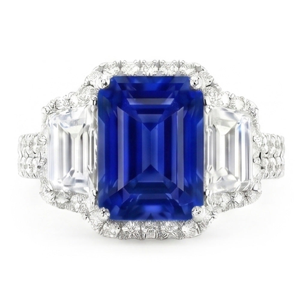 Anello Zaffiro Vero 6 Carati
