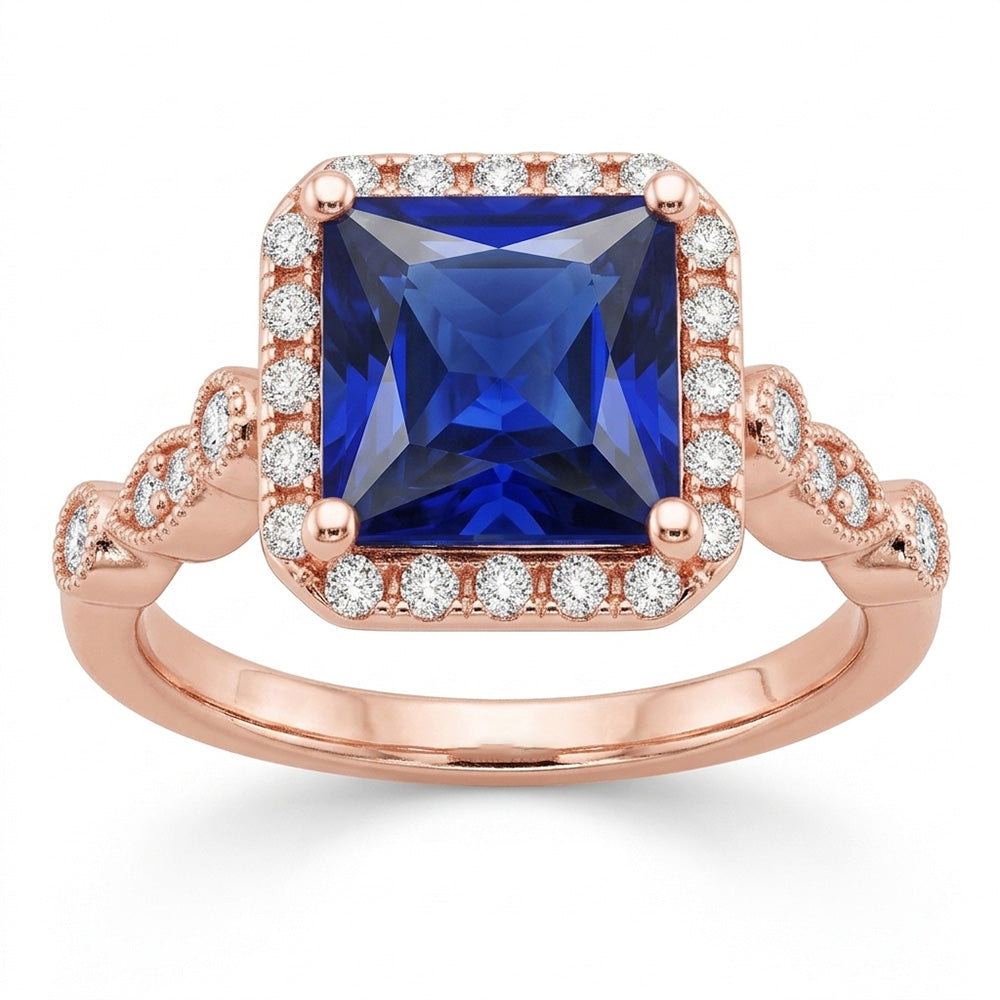 Anello Zaffiro Vero 6 Carati