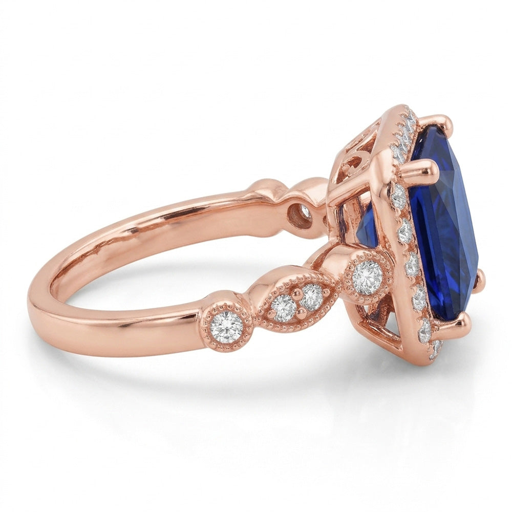 Anello Zaffiro Vero 6 Carati