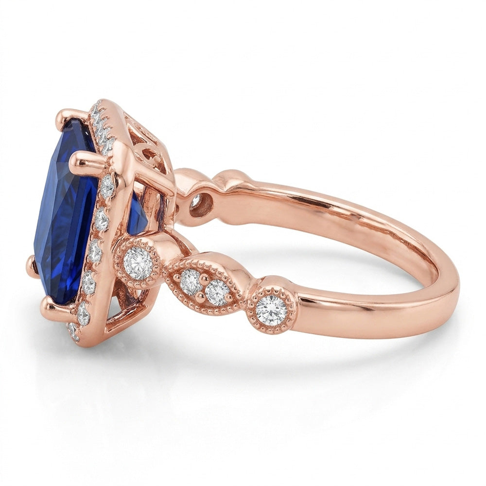 Anello Zaffiro Vero 6 Carati