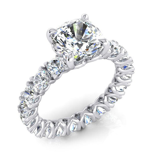 Anello a Fascia per Anniversario di Cuscino 4 ct. Gioielli Donna Oro