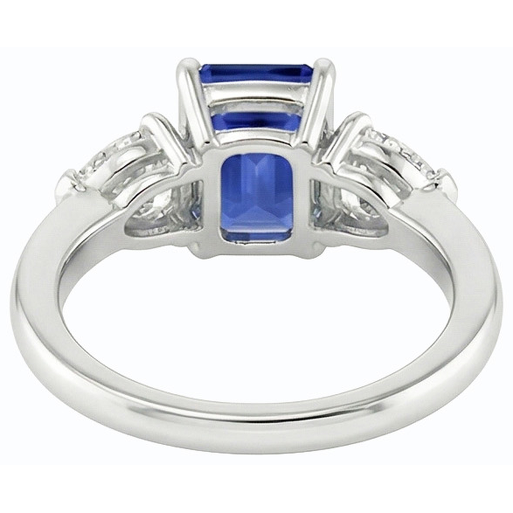 vero pear diamante 2.50carati anello angolo laterale