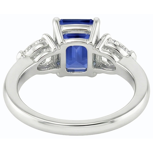 vero pear diamante 2.50carati anello angolo laterale