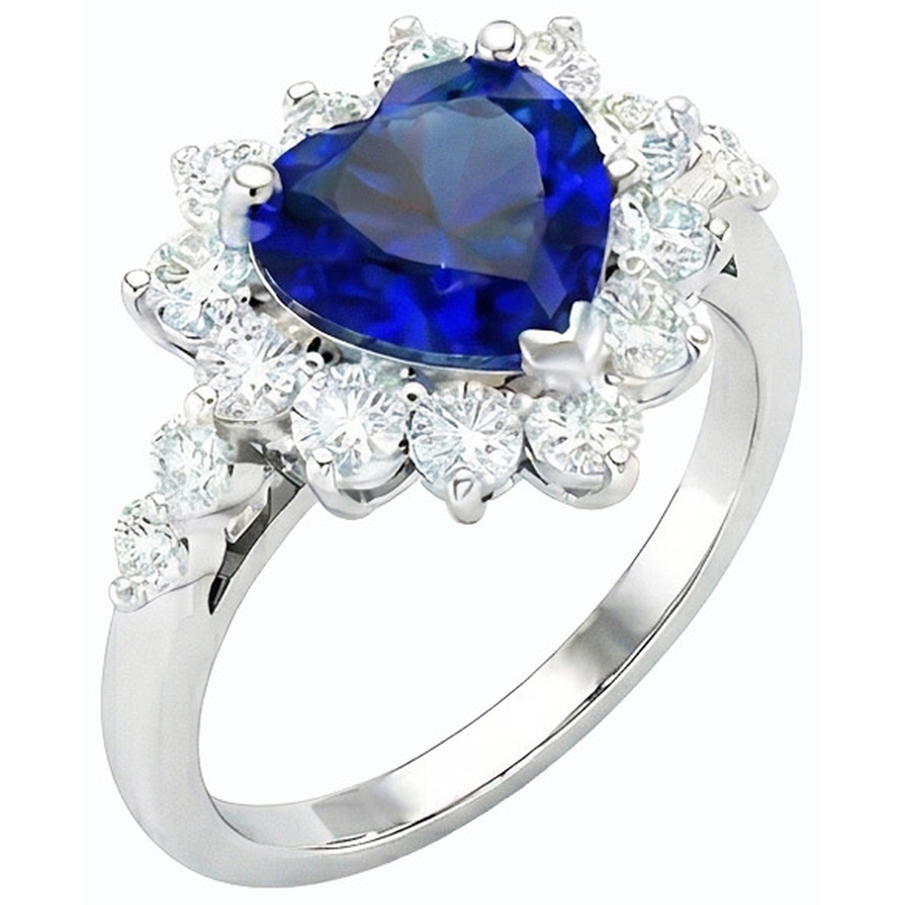 vero round diamante 3carati anello vista frontale