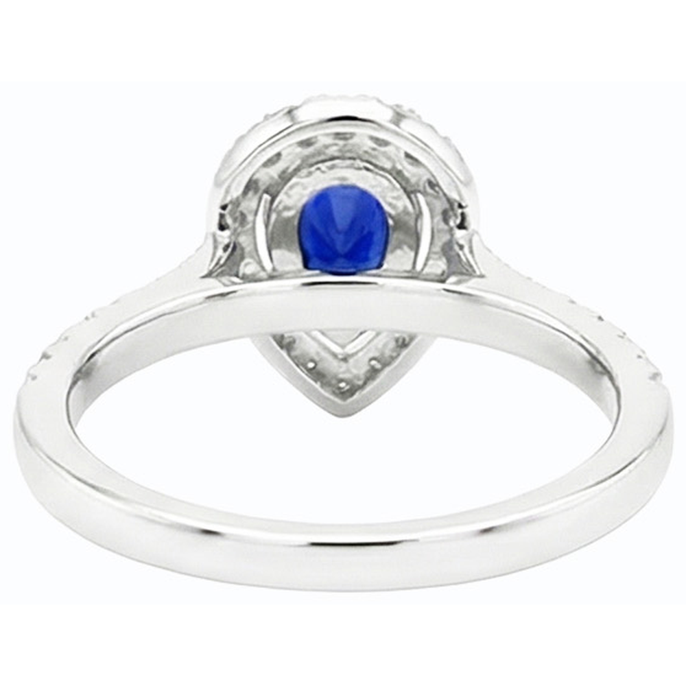 vero pear diamante 2.50carati anello dettaglio ravvicinato