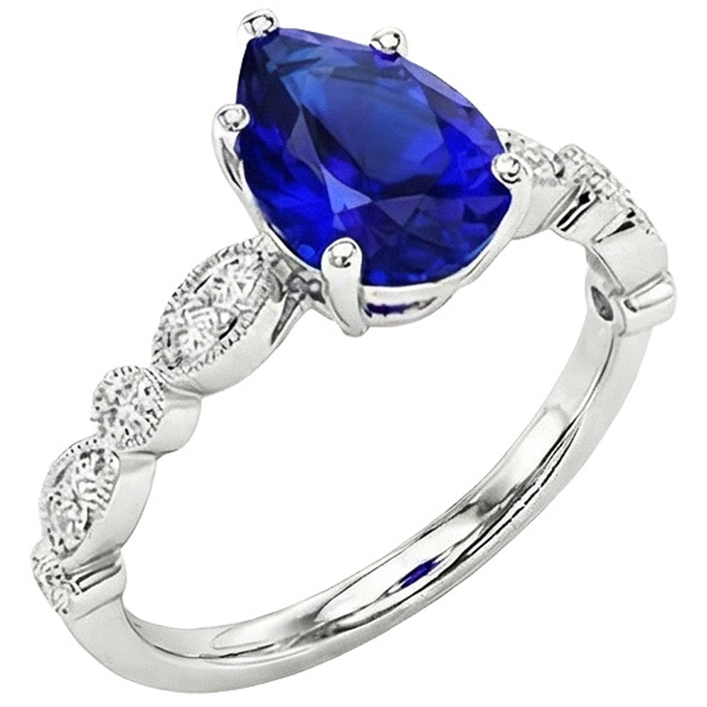 vero round diamante 2.50carati anello angolo laterale